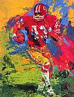 Leroy Neiman End Around Larry Brown painting